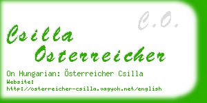 csilla osterreicher business card